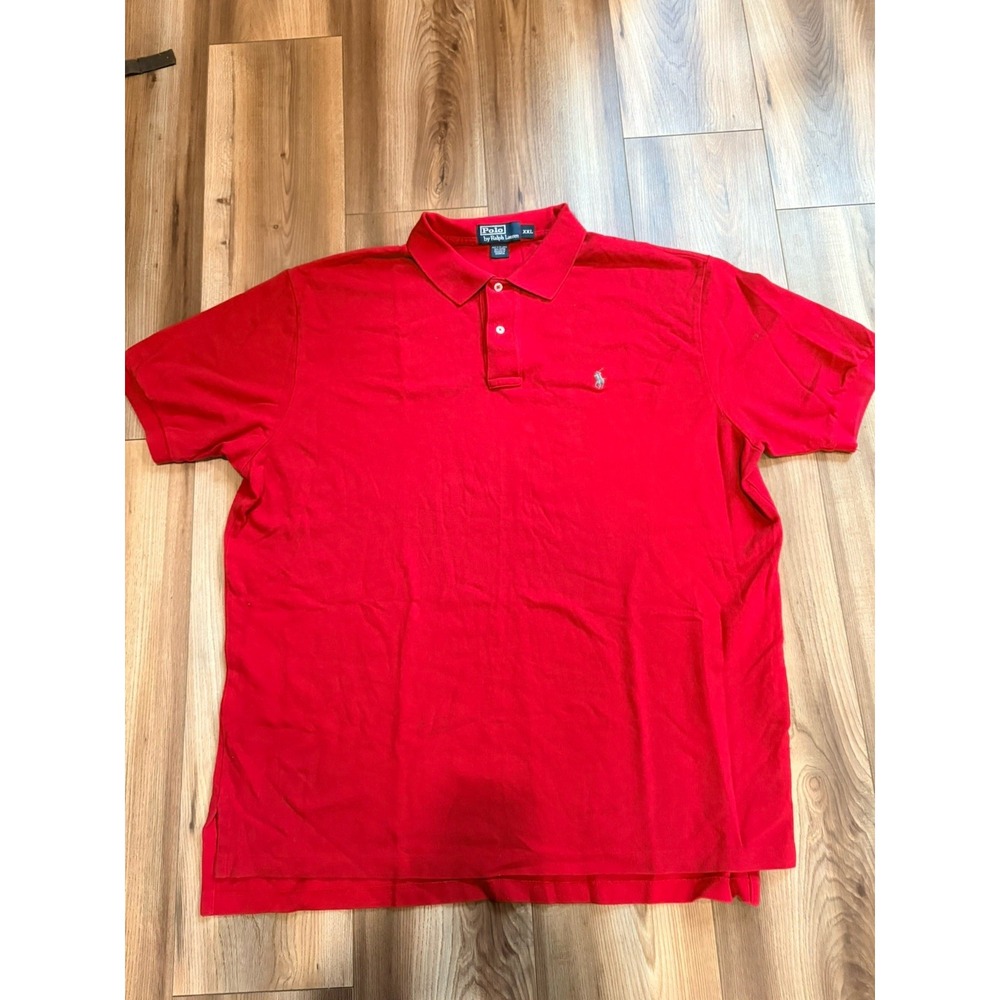 Polo Ralph Lauren Cotton Hold Shirt Red Men's XXL Vintage Pony Logo